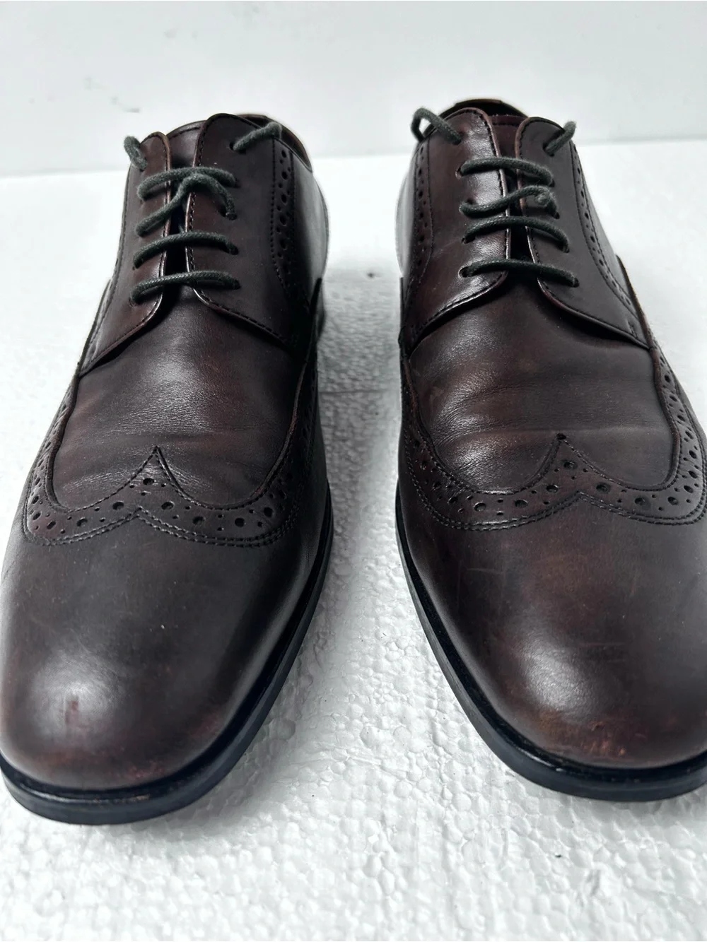 Hugo Boss Men's Dark Brown Wingtip Derby Shoes